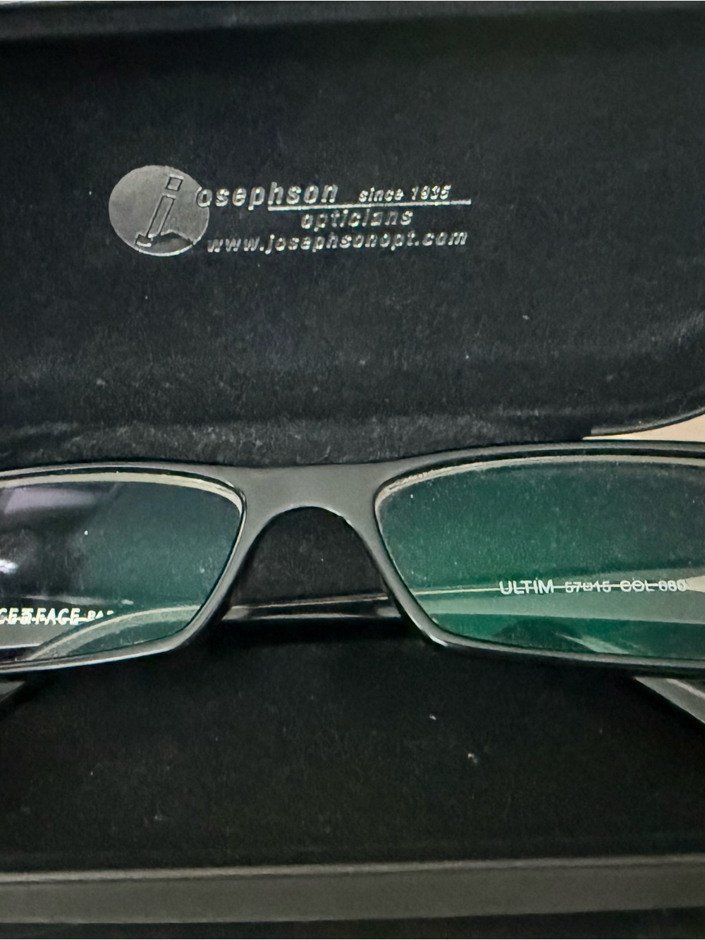 Josephsons Black Men's Rectangle Frames